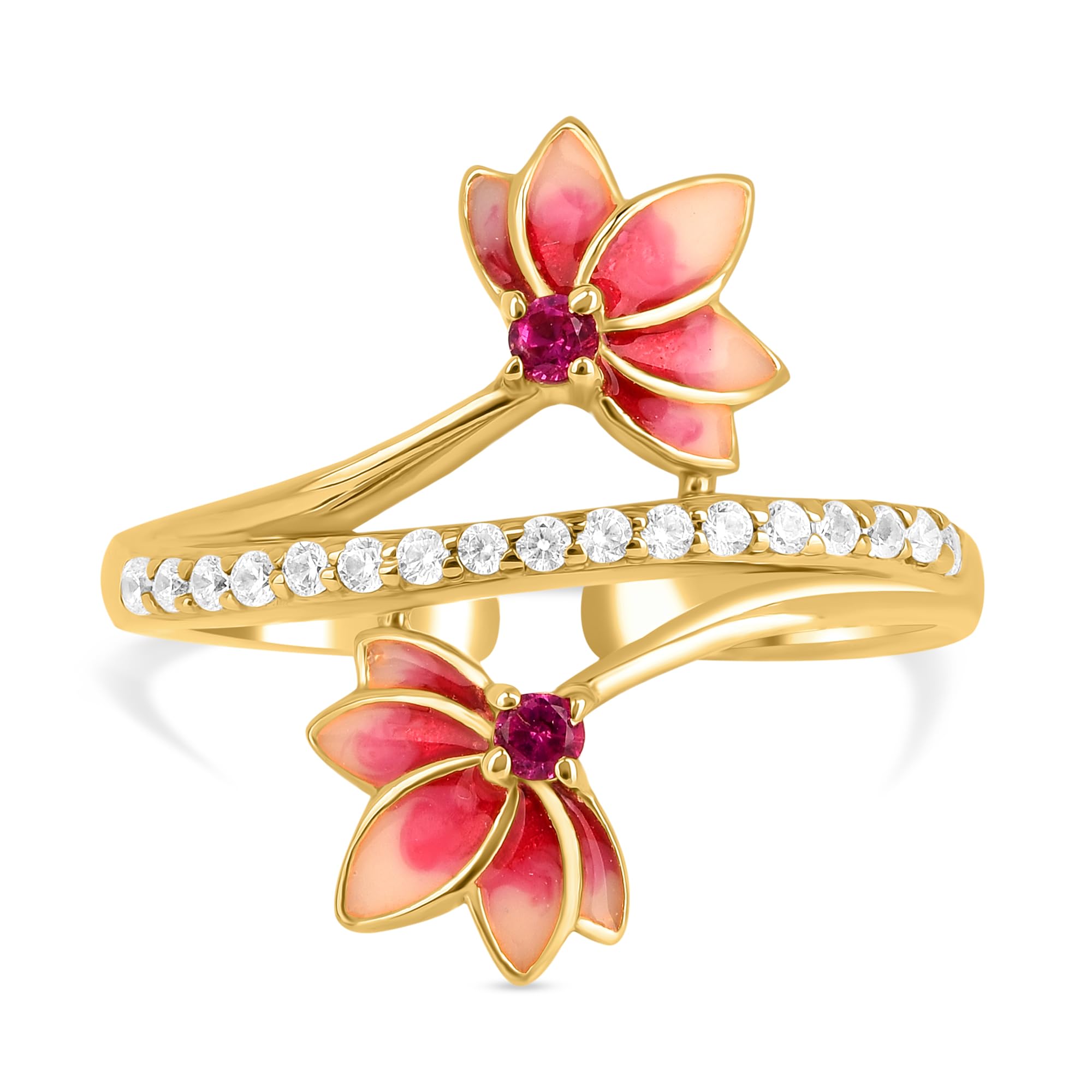 roovi Lotus Dreams Silver Ring in Pure 925 Silver I AD rings I 925 Hallmark I Gift for Women & Girls-picture-12