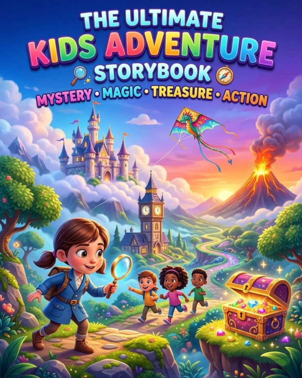 The Ultimate Kids Adventure Storybook: Mystery, Magic, Treasure & Action: Fun Adventure Stories with morals & life lessons for young readers