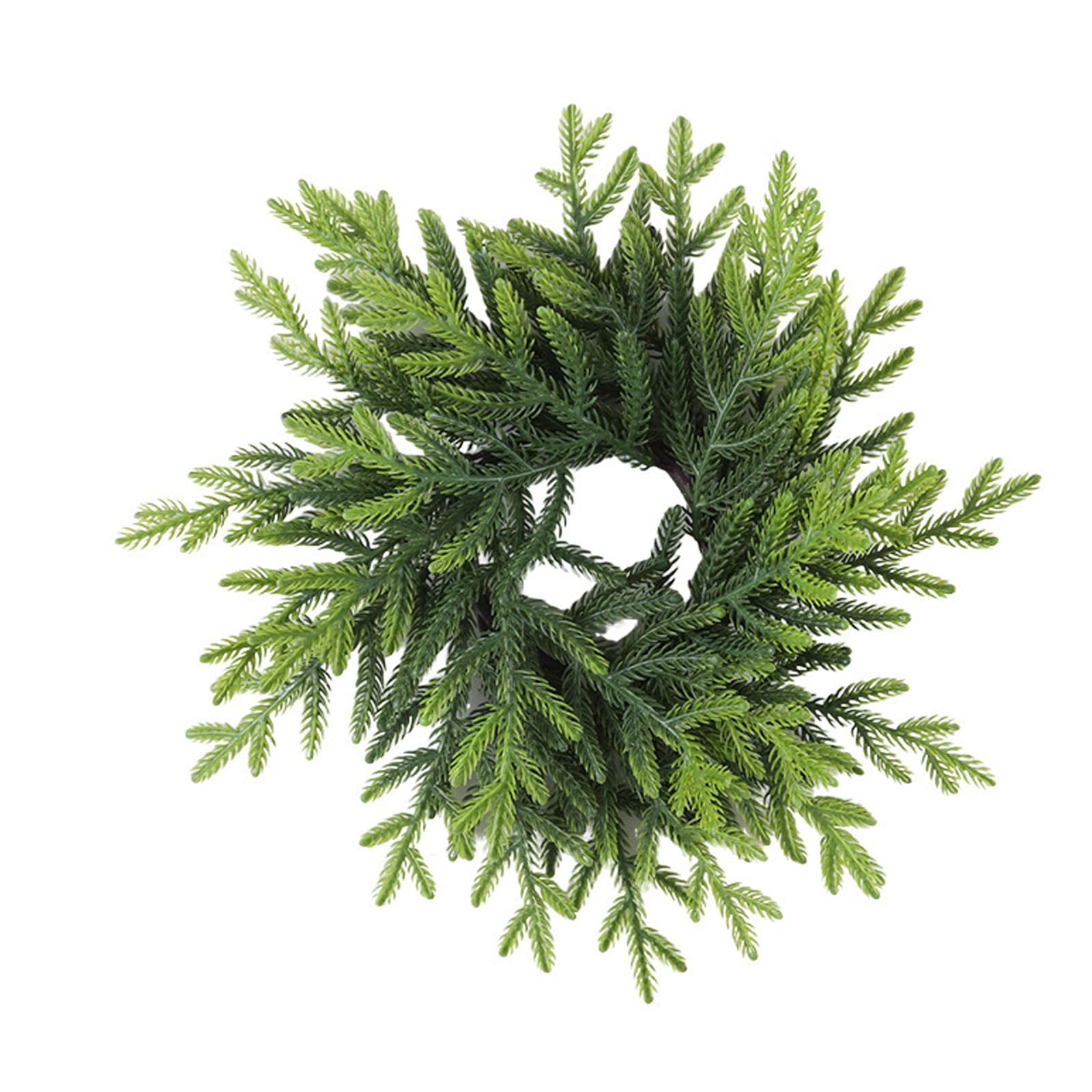 Lerpwige Norfolk Pine Needle Garland With Holder Wreath Artificial Snow Centerpiece For Weddings Norfolk Pine Garland