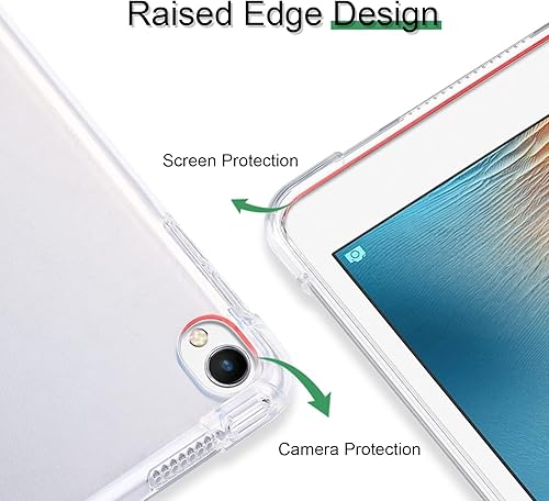 Miniatura 5 de Divufus Funda para iPad Pro 9.7 2016 (modelo antiguo), ligero y delgado Auto SleepWake Trifold Stand Smart Cover, Soft TPU Frosted Translucent Back