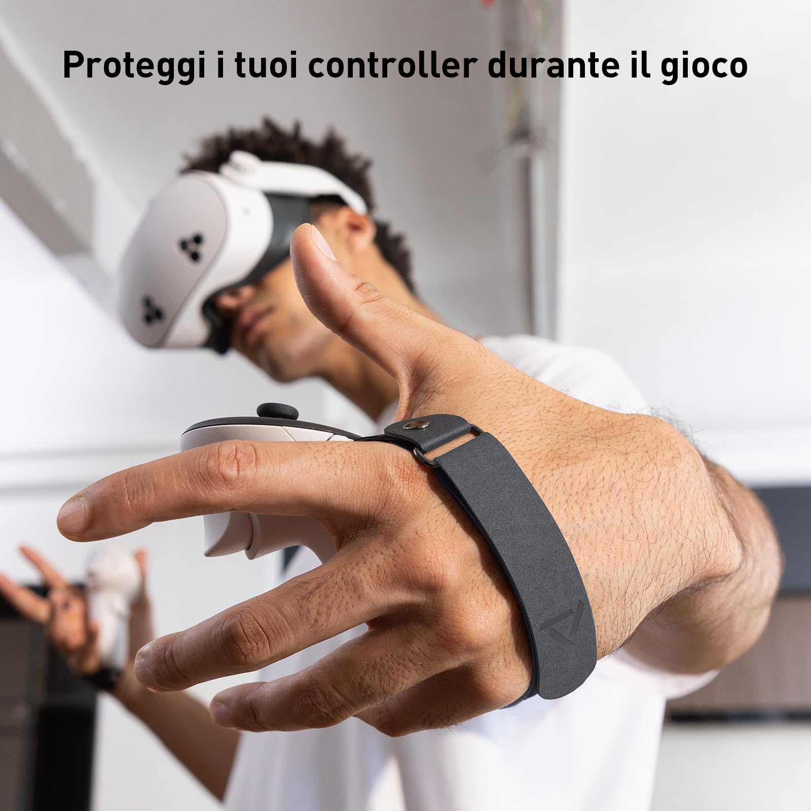 PRISMXR Impugnature Grip straps per controller compatibili con Meta Quest 3S/3, cinturino da polso morbido regolabile adatto a mani di diverse dimensioni, Cinturino in microfibra morbida