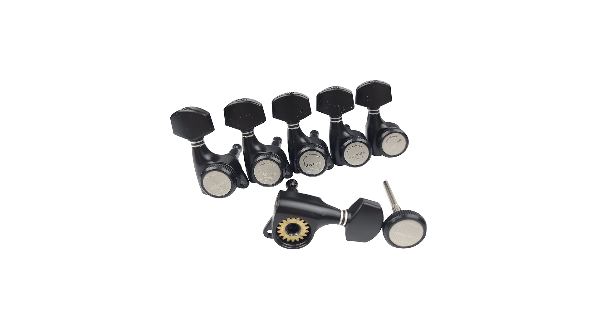 Amazon.com: Kaynes Guitar Locking Tuners – 18:1 Black Lock