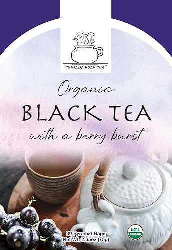 TBT - Té Totally Bold - Té negro orgánico - Energía natural - Cafeína - 30 bolsas de hojas enteras piramidales.