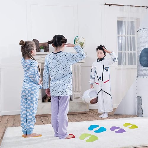 Miniatura 4 de Outus 48 puntos para pies de alfombra, alinean puntos para pies sentados para el suelo del aula, marcadores de alfombra para suministros de