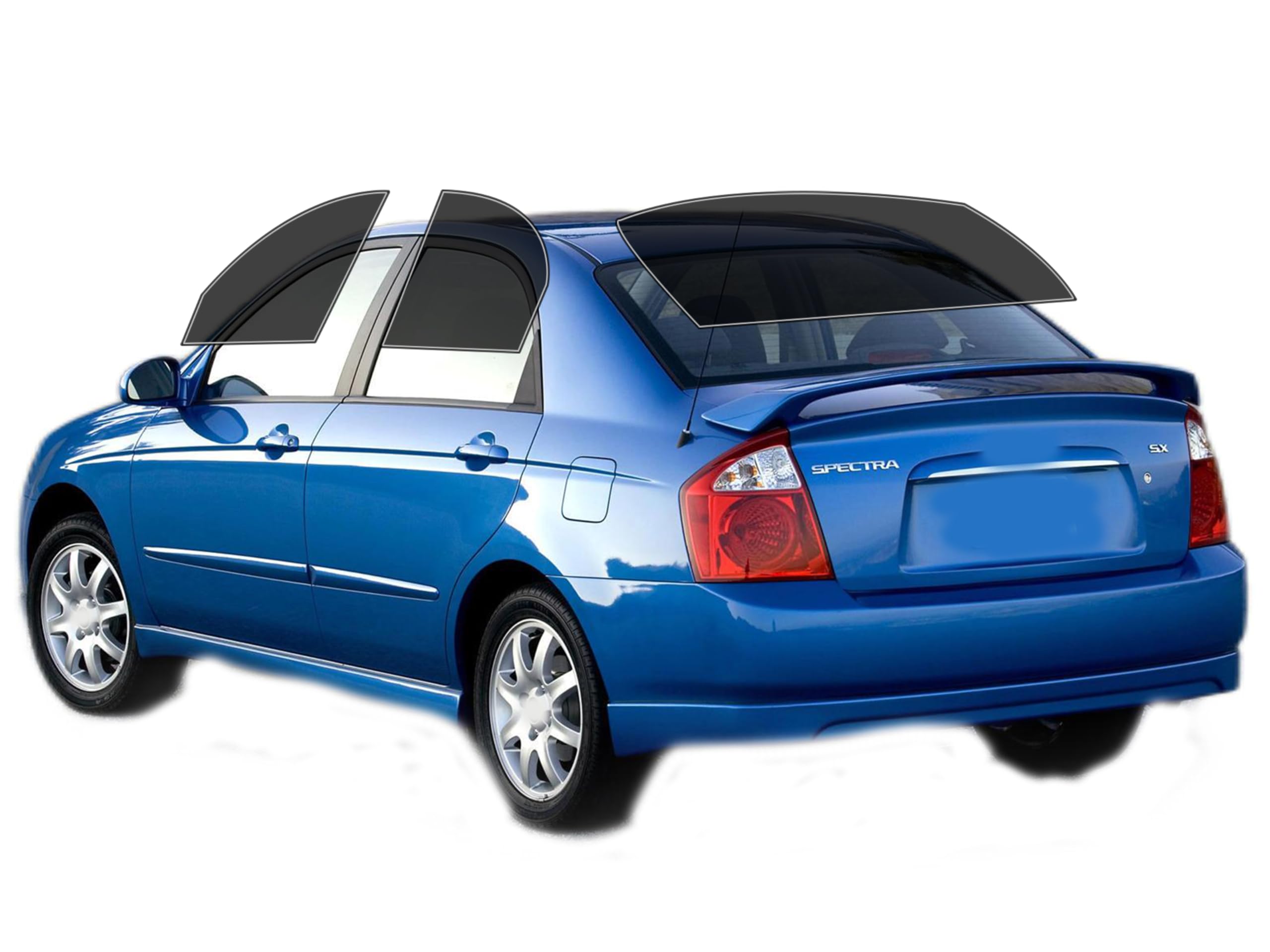 AUTOTEK Precut Windows Tint Film All Sides Cars Sun Blocking Protection Privacy Anti Shatter Glass 2 Ply Film Any Tint Shade kit for KIA Spectra Sedan 2005-2009