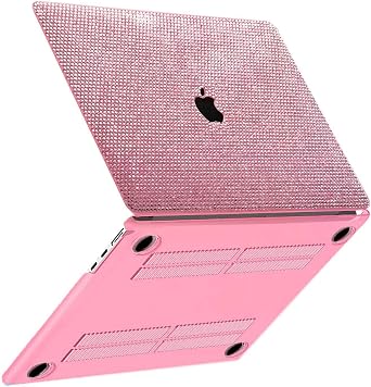 Bling Rhinestone Case for MacBook Air 13.6 inch M5/M4/M3/M2,ModelsA3449/A3240/A3113/A2681 2026-2024 2022,Glitter Sparkle Hand Glued Diamond Case Fashion Luxury Shiny Crystal Hard Shell