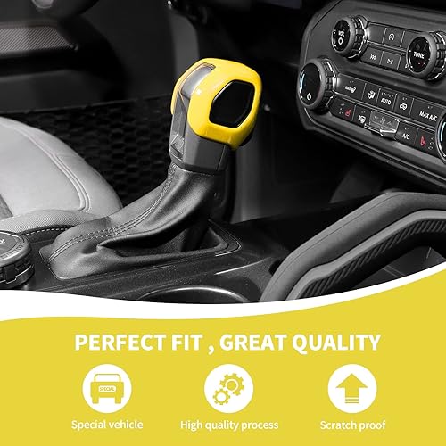 Miniatura 4 de Cubierta de la perilla de la palanca de cambios compatible con accesorios interiores Ford Bronco 2021-2023, color azul