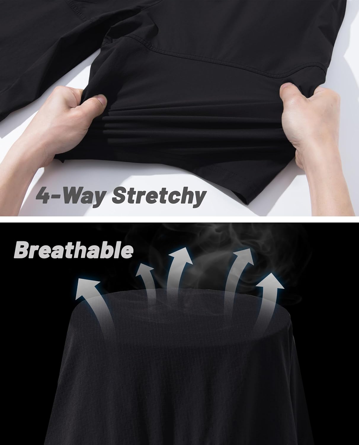 EKLENTSON Mens Outdoor Hiking Shorts Lightweight Quick Dry Casual Cargo Shorts Water Resistant with Pockets 10" Inseam - Image 5