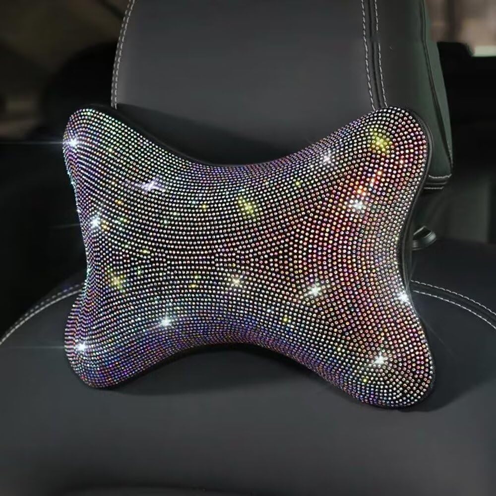 BWGHBH Funda ostentosa para Asiento de Coche para Mujer y niña, Fundas para Asiento Delantero, Protector de Asiento con Diamantes de imitación Brillantes, Ajuste Universal para 95% Coches