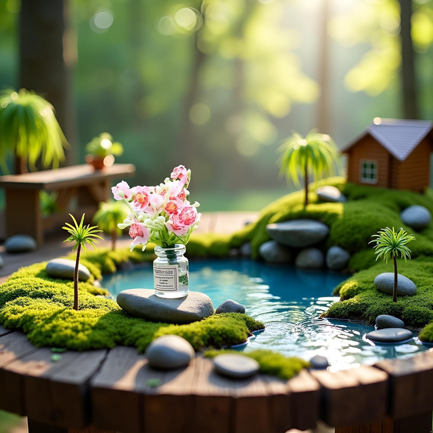 Miniature Flowers in Vase Set, 1:6 Scale Dollhouse Décor with Realistic Details - Image 2