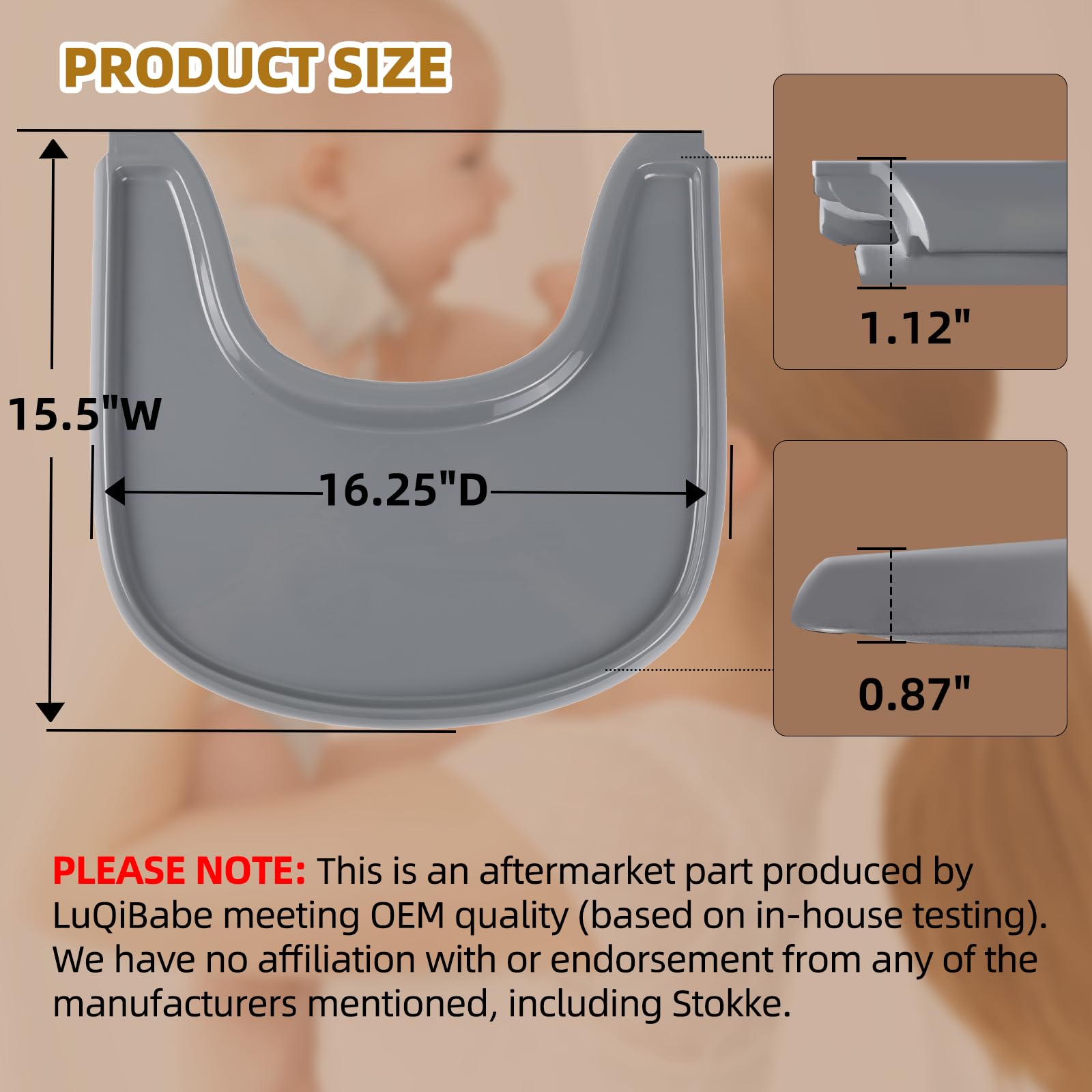 Amazon.com : LuQiBabe Baby High Chair Tray Compatible with Stokke Tripp Trapp (V2 and Beyond) and Baby Dining Tray Compatible with in-gle-sina Fast Table Chair : Baby