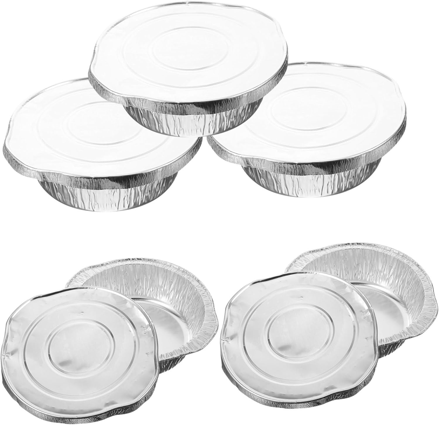 GALPADA Tin Foil Steam Prep Pots for Camping Cook Container Meat Nonstick Large Grease Tins Lids Versatile with
