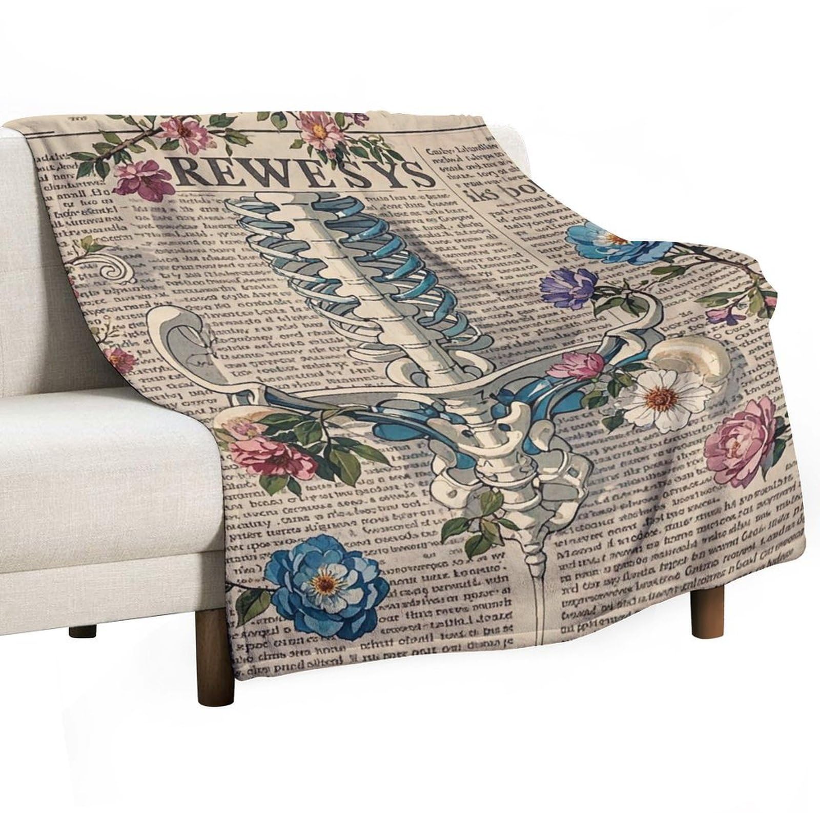Couverture flanelle anatomie humaine douce légère anti-boulochage