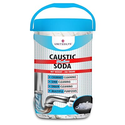 Unitedlys® Caustic Soda Drainage Block Remover 350G | Fast-Acting, Non-Toxic & Odorless Drain Cleaner Powder | Caustic S