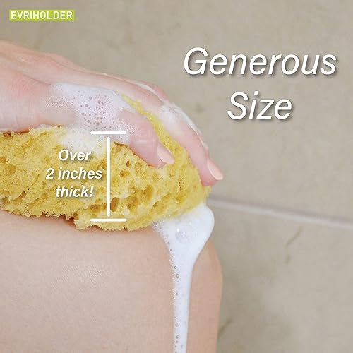 Miniatura 5 de Evriholder Esponja corporal de espuma para exfoliar gran depurador para una ducha o baño relajante, paquete de 2