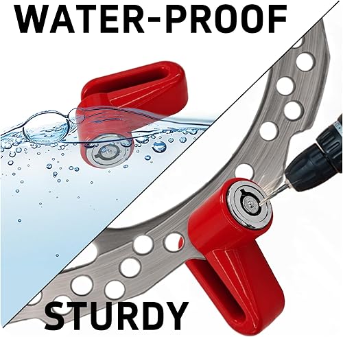 Miniatura 4 de Cerradura de freno de disco para motocicleta, resistente al agua, antirrobo, bloqueo de rueda de seguridad, candado para scooters y ciclismo de