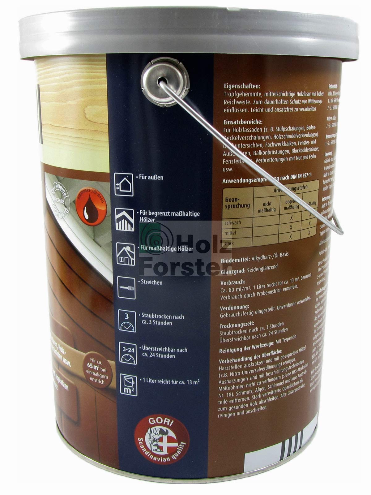 Gori 88 Compact Holz Lasur Eiche hell 7801, 5,00 Liter