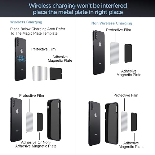 Miniatura 7 de IPOW Soporte magnético de teléfono para automóvil, clip de cocodrilo mejorado Soporte de teléfono celular con imán más fuerte para ventilación de