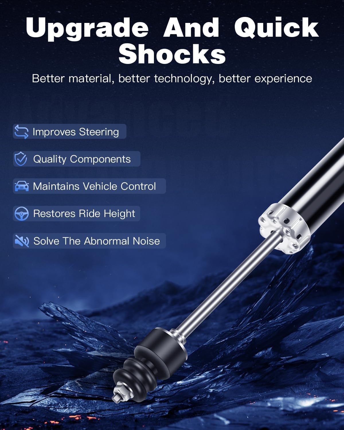 ECCPP shock absorbers shock Struts for 2003-2006 for INFINITI G35,2003-2009 for Nissan 350Z shock Struts for 344455 Rear Shocks