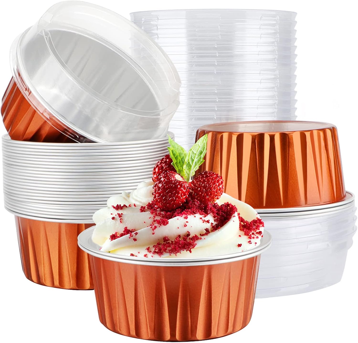 EUSOAR Foil Baking Cups, 30pcs 5oz Disposable Aluminum Foil