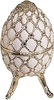 Vista 1 de Splendid Pearly White Egg Shaped Musical Jewelry Box with Playing A Time for Us
