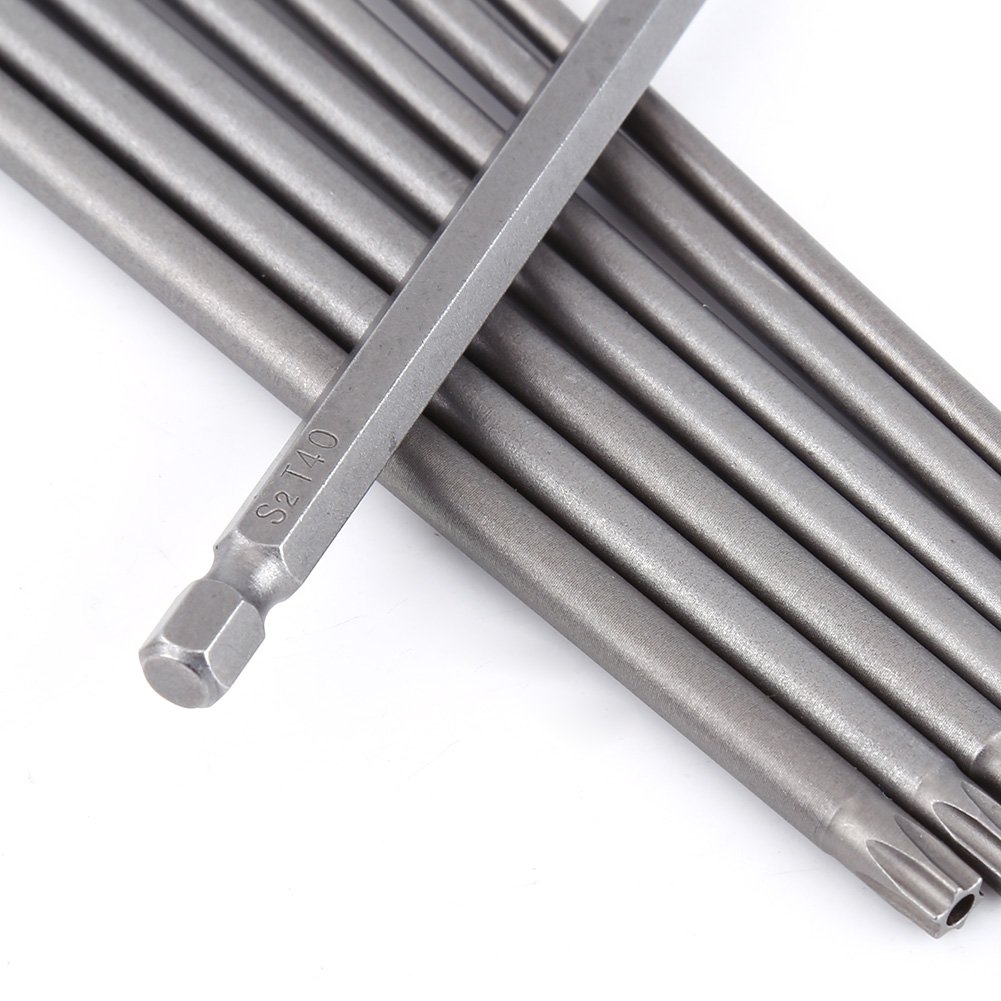 8-teiliges Torx Bitset, 150 Mm Lang – Aus S2-Stahl, Magnetisch, Für Schraubendreher & Akkuschrauber (T8–T40)