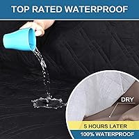 Vista 4 de HVERSAILTEX - Funda protectora para sillón reclinable 100 impermeable acolchada con correa elástica y parte posterior con huellitas de silicón