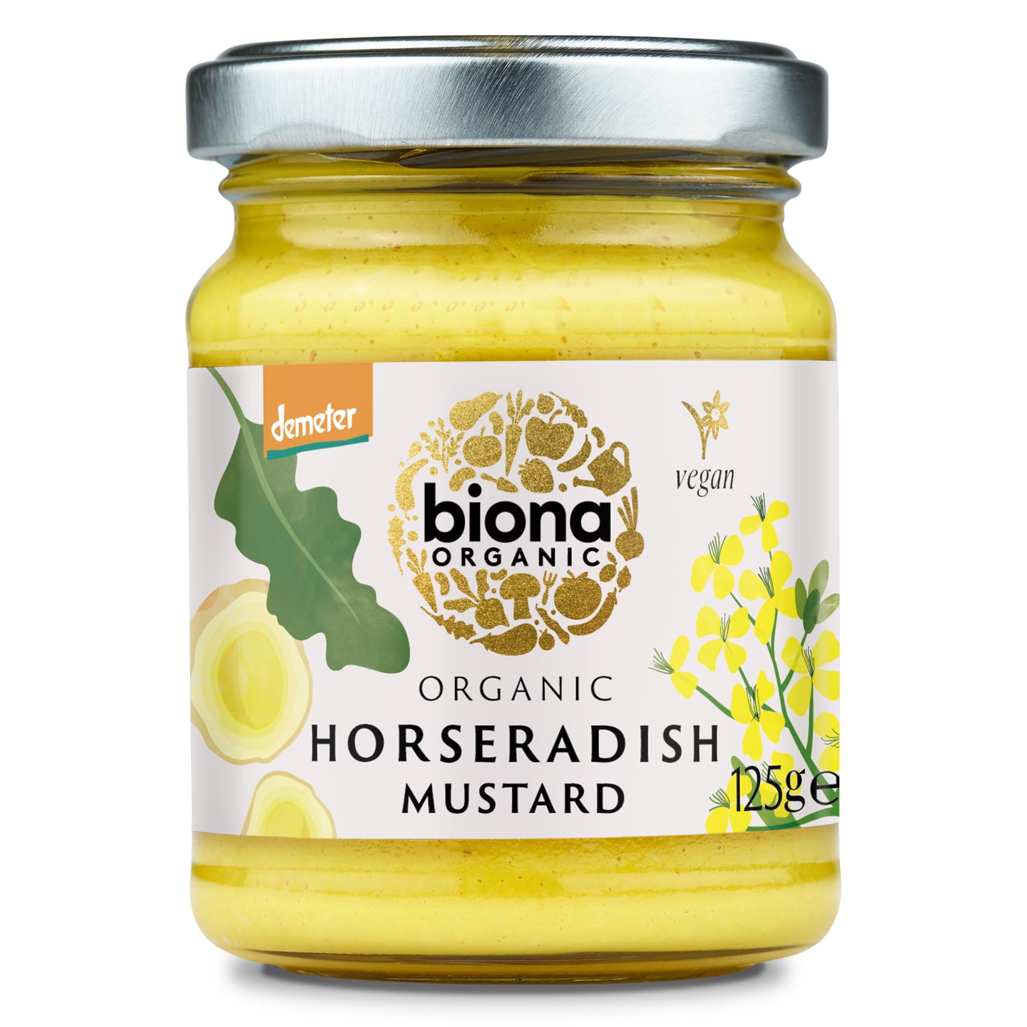 Biona Organic Horseradish Mustard 125g