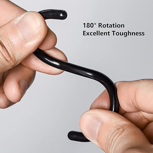 Miniatura 3 de Qulable 24 piezas Anillos de Cortina de Ducha de Plástico Ganchos de Cortina de Ducha Anillos en Forma de C Gancho Colgador Lazo de Cortina de Baño