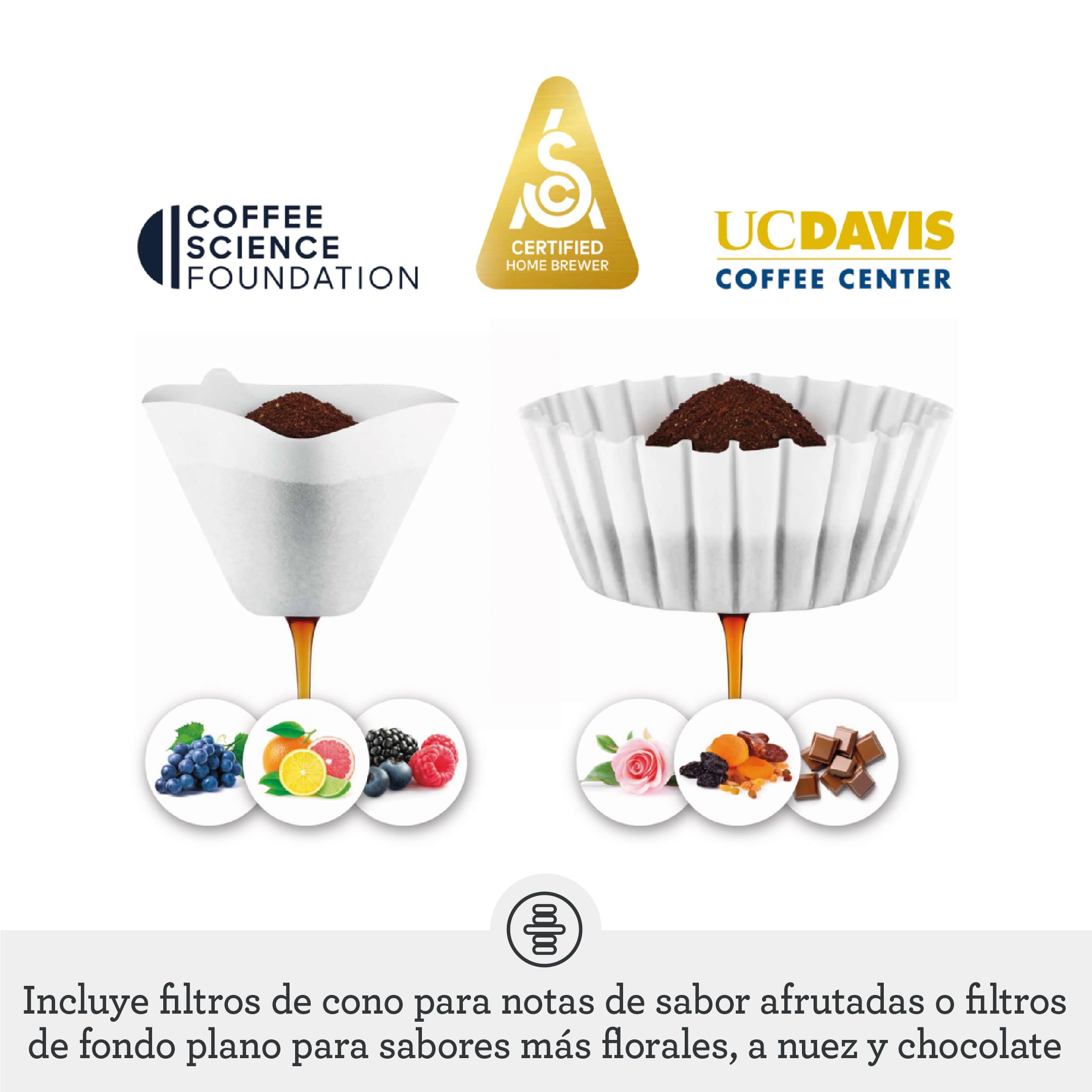 Sage - The Luxe Brewer Thermal - Precisión Con un Solo Toque, Estándar Golden Cup de la SCA (Calidad Profesional), Jarra Térmica de Doble Pared, Cold Brew y Ajustes Personalizables, 1,77 L