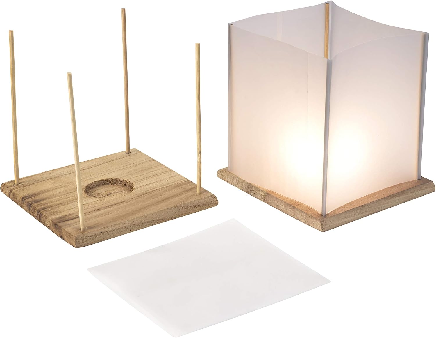 10 Pack 5.9'' Paper Floating Lanterns with Candles - Floating Water Lanterns with Waterproof Wooden Base - Decorative Accessories for Wedding, Memorial, Pool and More