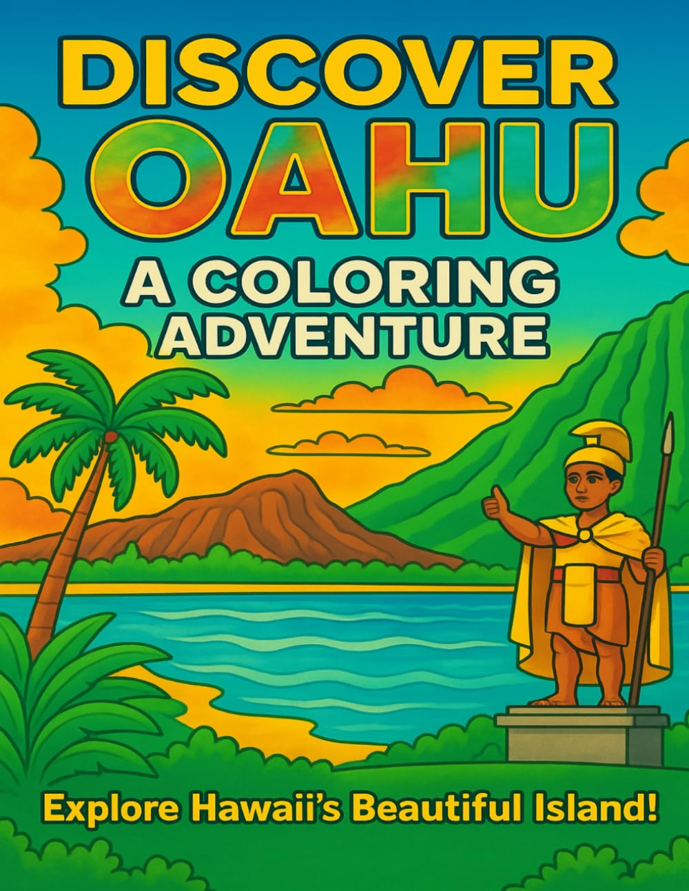 Discover Oahu: 20 Beautiful Landmarks of Hawaii's Gathering Place - A Coloring Adventure For Children Ages 5-10: Educational Activity Book with Fun ... Oahu's Nature and Culture (Discover Hawai'i!)