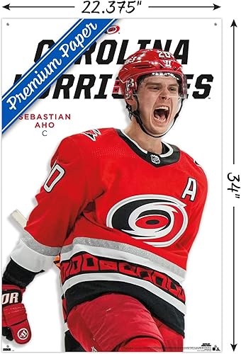 Miniatura 3 de NHL Carolina Hurricanes - Sebastian Aho Feature Series 23 - Póster de pared con chinchetas
