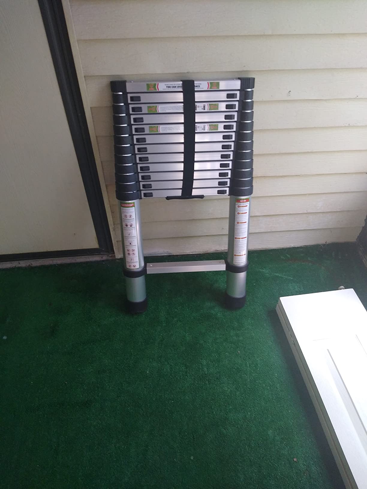 Échelle Télescopique Bm Tools 3.8m En Alu Avec Stabilisateur - Charge 150kg photo review