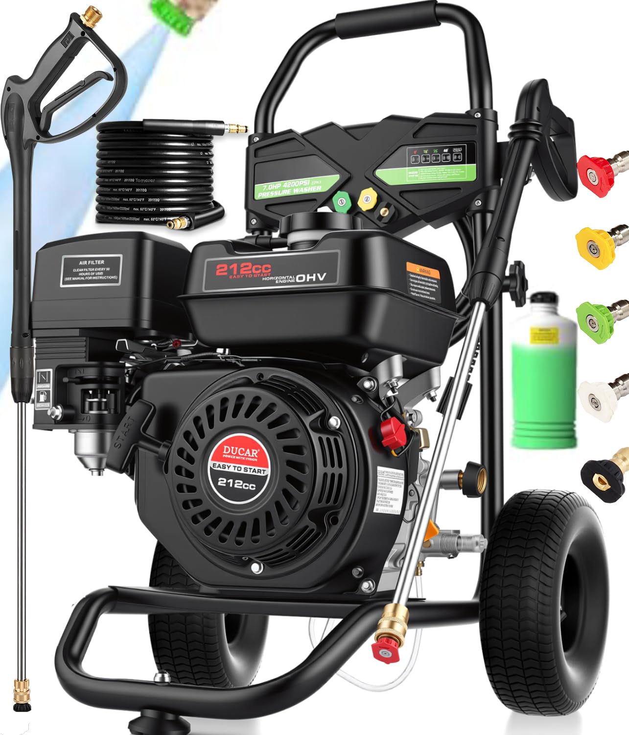 4200PSI Pressure Washer 4.0GPM Gas Power Washer 212CC Gas Powered Washing
