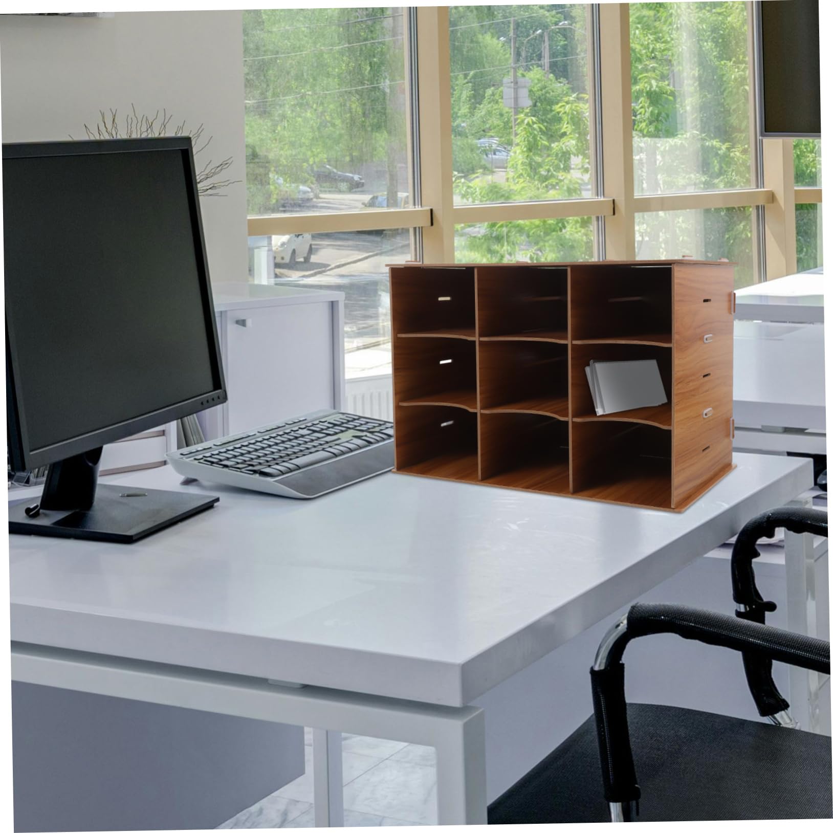 LALAFINA Scatola Multi-funzionale Per Documenti Da Scrivania Organizer Ufficio Con Scomparti Perfetta Per Studio e Ufficio Struttura Robusta e Leggera