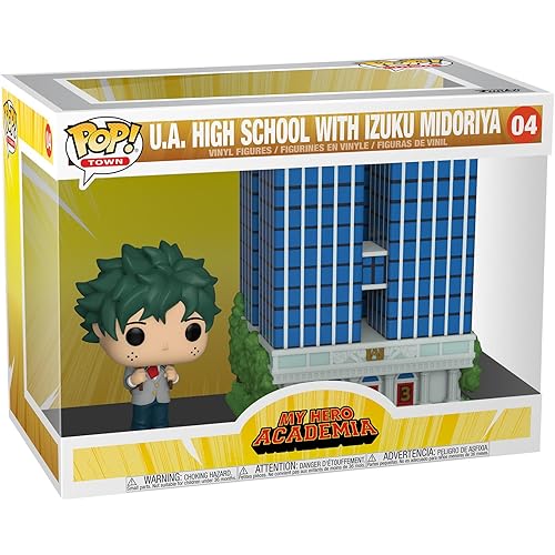 Funko Pop! Town: My Hero Academia - U.A. High School with Deku in Uniform, Multicolor
