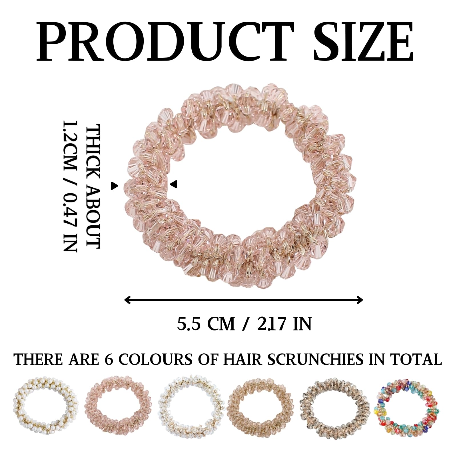 LUFFLOK 6 Pcs Hair Scrunchies, Holiday Accessories and Ponytail Holder, Hair Accessories for Women and Girls, Elastic Ties for Tying your Hair in Everyday Life (6 Pcs) - Image 2
