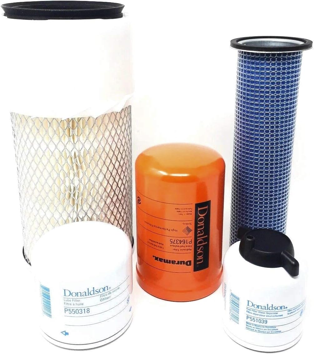 CFKIT Maintenance Filter Kit Compatible with Bobcat T140 T180 T190 W/Kubota V2203 Eng.