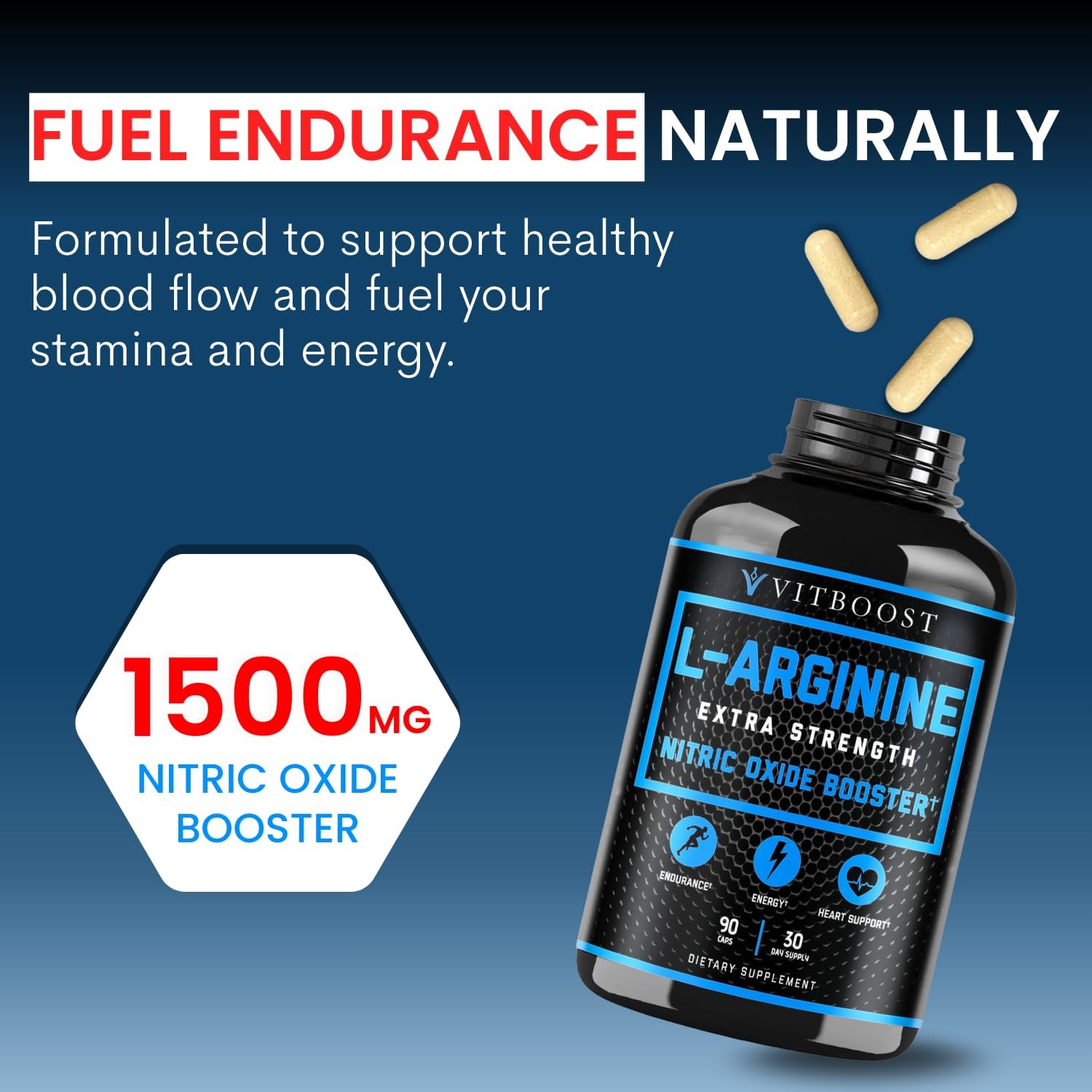 L Arginine Capsules with L-Citrulline 1500mg - Nitric Oxide Booster for Stamina, Muscle, Energy & Vascularity - L-Arginine and Essential Amino Supplement for Extra Strength | 30 Days Supply | 90 Count - Image 4