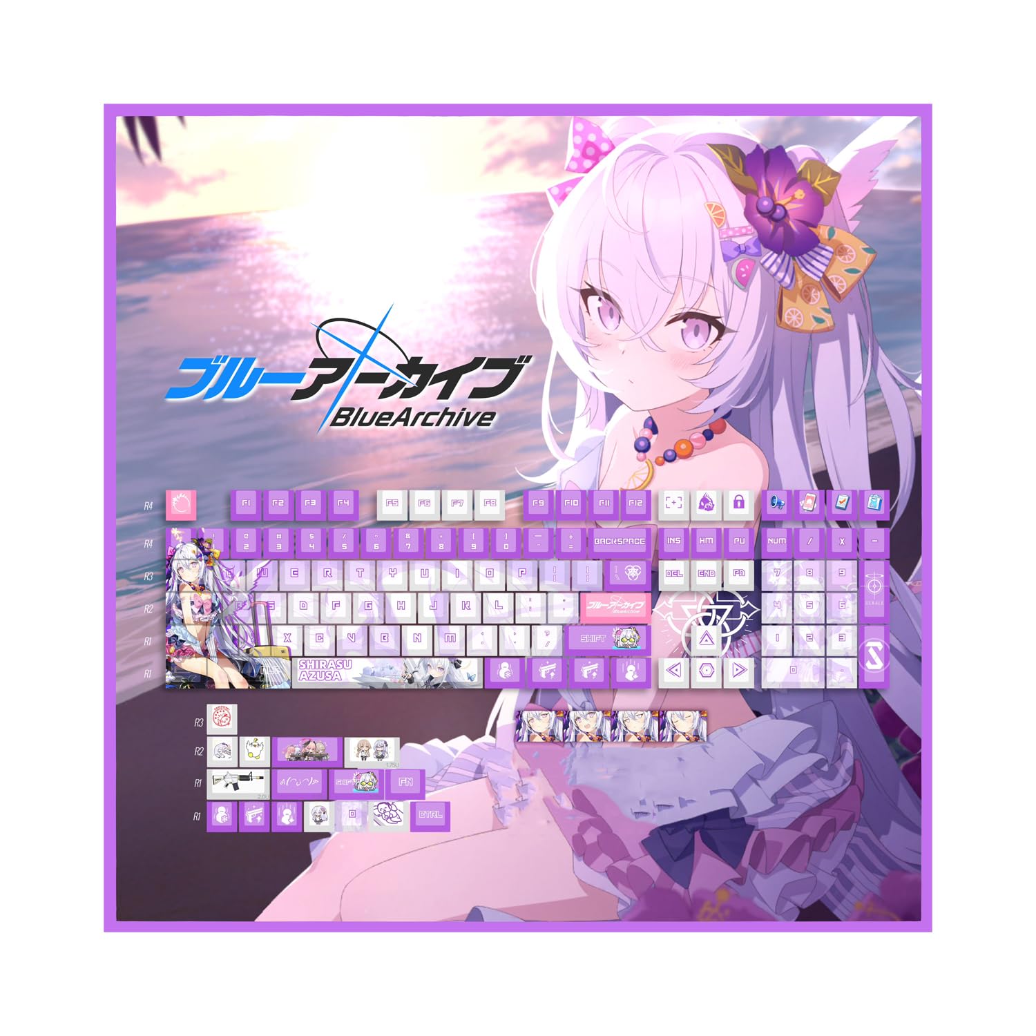 Amazon | 白洲アズサ キーキャップ グッズ PBT染め 熱昇華印刷
