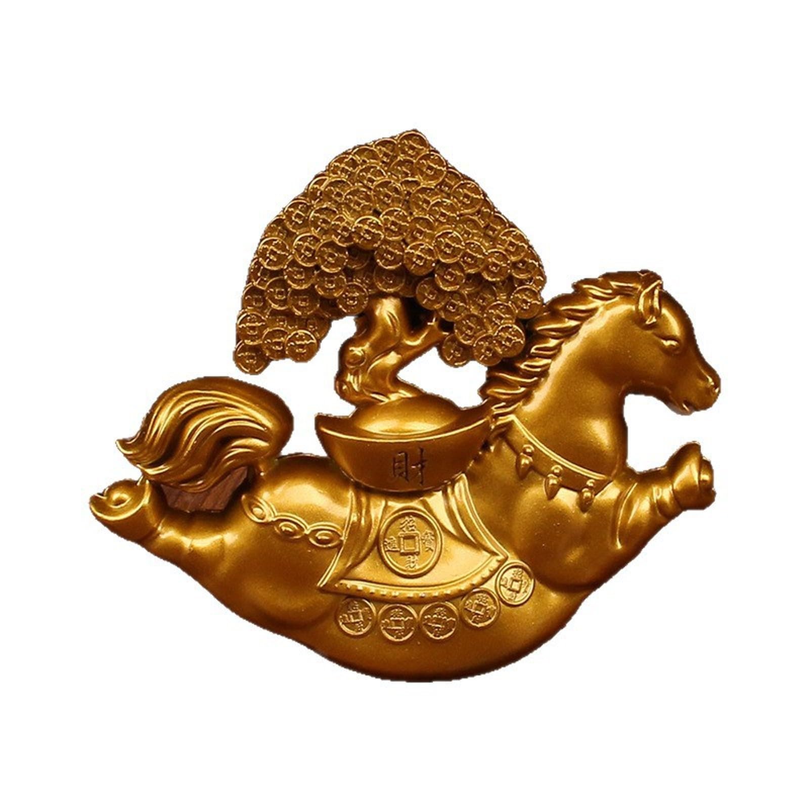 NBKLSWSUI Handmade Brass Horse Ornament Sculpture For Men's Office Desk&man Cave Vintage Decor Unique Feng Shui
