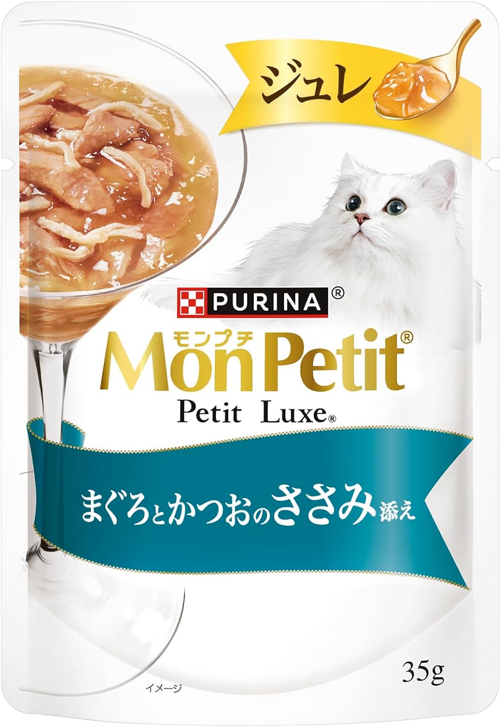 モンプチ プチリュクス ジュレ まぐろとかつおのささみ添え