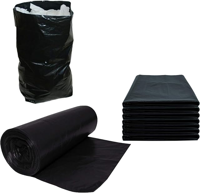 RelianceUK 25 Pack 400 Gauge (100 Micron) 30 KG Capacity Black Heavy Duty Builders Rubble Sacks| Extra Strong Builders Rubble Bags 20" x 30"