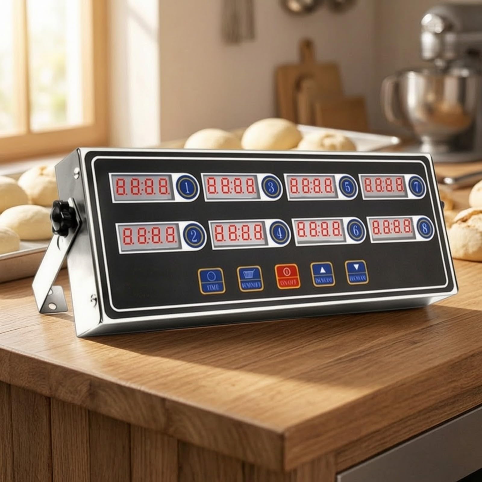 Qianly Temporizzatore Digitale con Display | Staffa di Regolazione Dell'angolo, Timer da con Posteriore, Commerciale, Timer Professionale da
