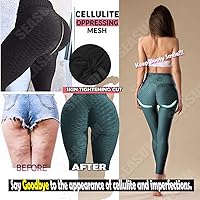 Vista 44 de SEASUM - Pantalones de yoga de cintura alta para mujer, con control de abdomen y realce de glúteos, leggings favorecedores para entrenar y correr