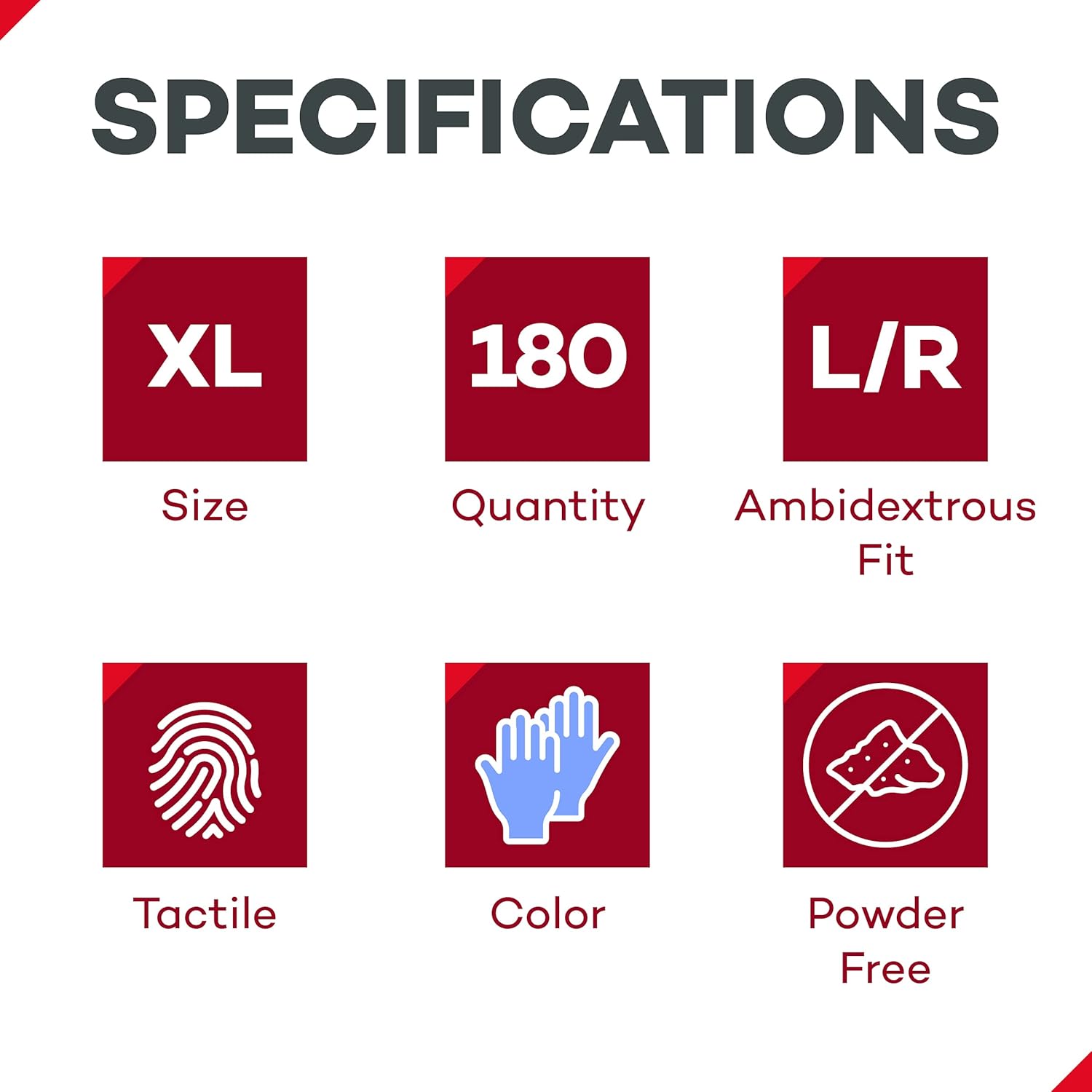 Dealmed Glove Box Holder and Exam Glove Bundle | Includes (1) Double Glove Box Holder (White) and (2) Boxes of Nitrile Exam Gloves (L, XL)