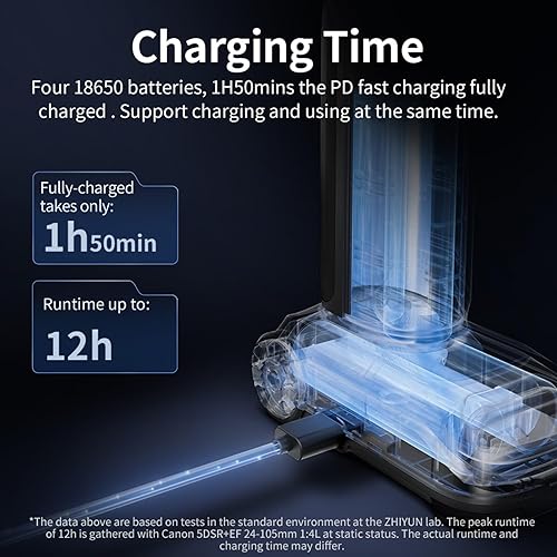 Miniatura 7 de Zhiyun Crane 4 Combo Gimbal Estabilizador para cámara de cine DSLR sin espejo, cardán de 3 ejes para Sony Canon Nikon Fujifilm Panasonic Sigma,