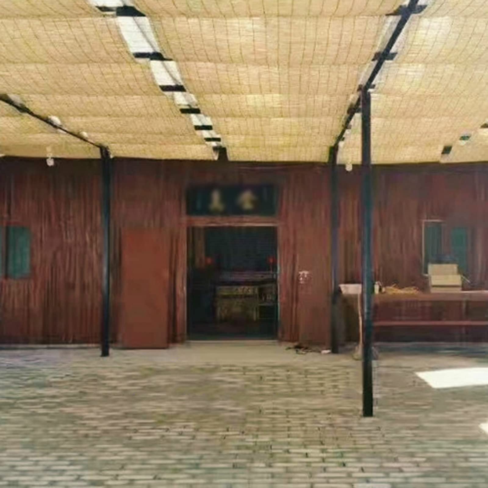 Naturalna zasłona trzcinowa, rolety bambusowe, rolety bambusowe, rolety trzcinowe, naturalne zasłony dekoracyjne retro, wodoodporne, na patio, do ogrodu, na zewnątrz/drzwi, z możliwością personalizacji, 80 x 120 cm