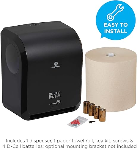 Miniatura 4 de GP PRO (Georgia-Pacific) - Dispensador automático de toallas de papel sin contacto de 8 pulgadas (8 pulgadas), dispensador negro (59590) 1 rollo de